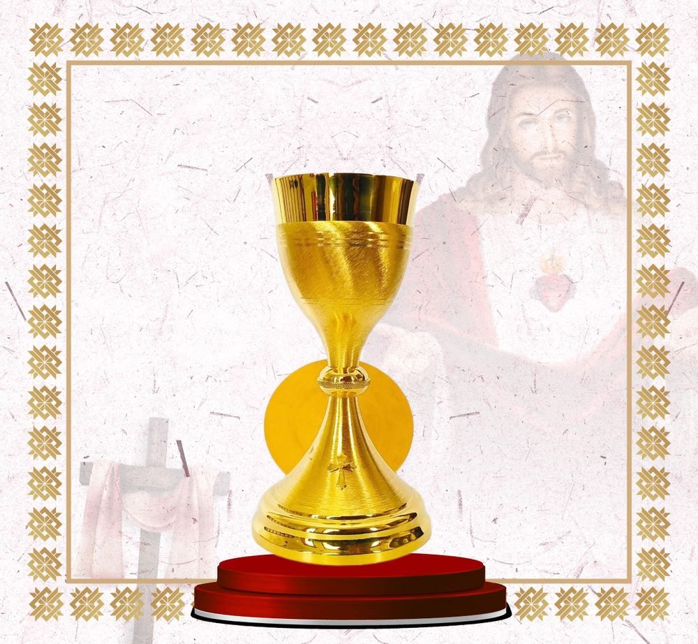 Satin Gold Chalice and Paten