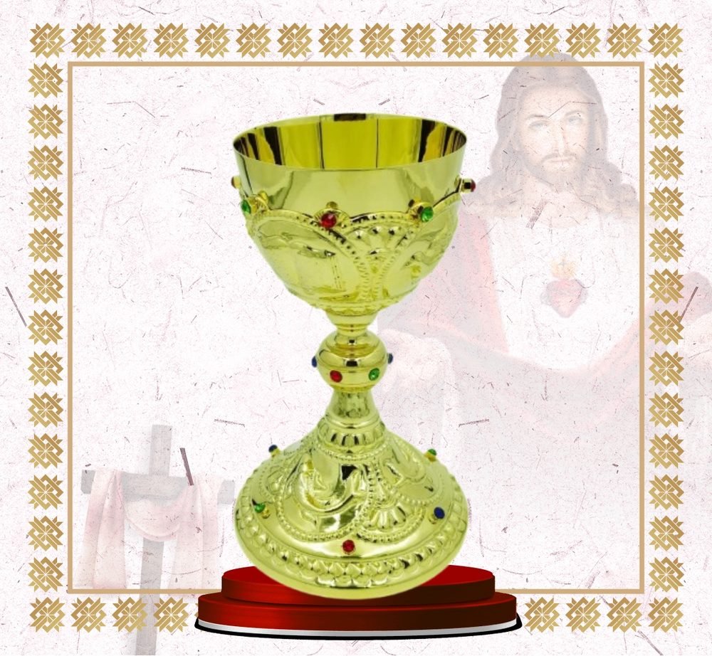 Gold Filigree Chalice and Paten Set