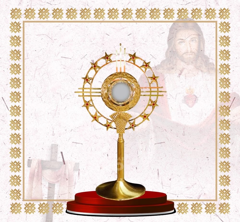 Gold Star Ring Monstrance on Tall Stem