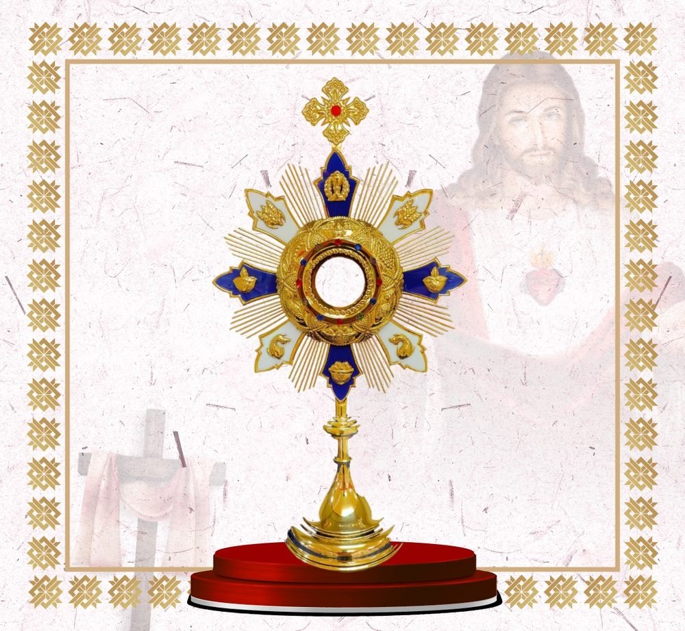 Blue Enamel Star Monstrance