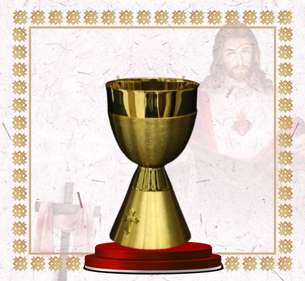 Plain Gold Chalice and Paten Set