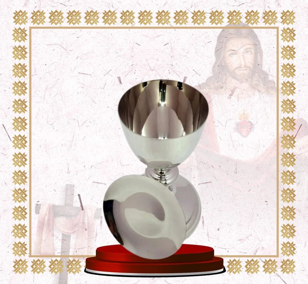 Polished Nickel Chalice and Paten