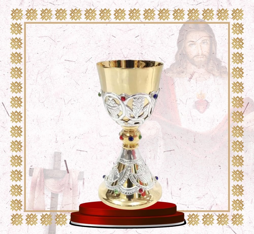 Gold Chalice with Silver Filigree Bowl and Foot