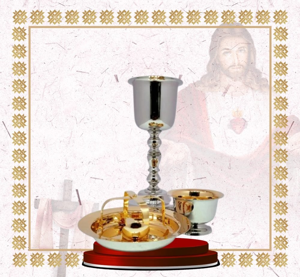 Altar Communion Set with Chalice and Cruets