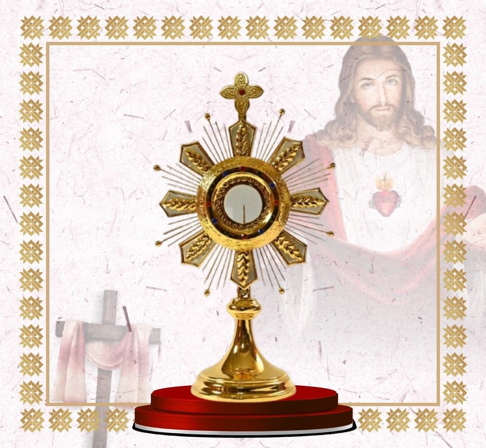 Gold Monstrance with Wheat Ear Rays