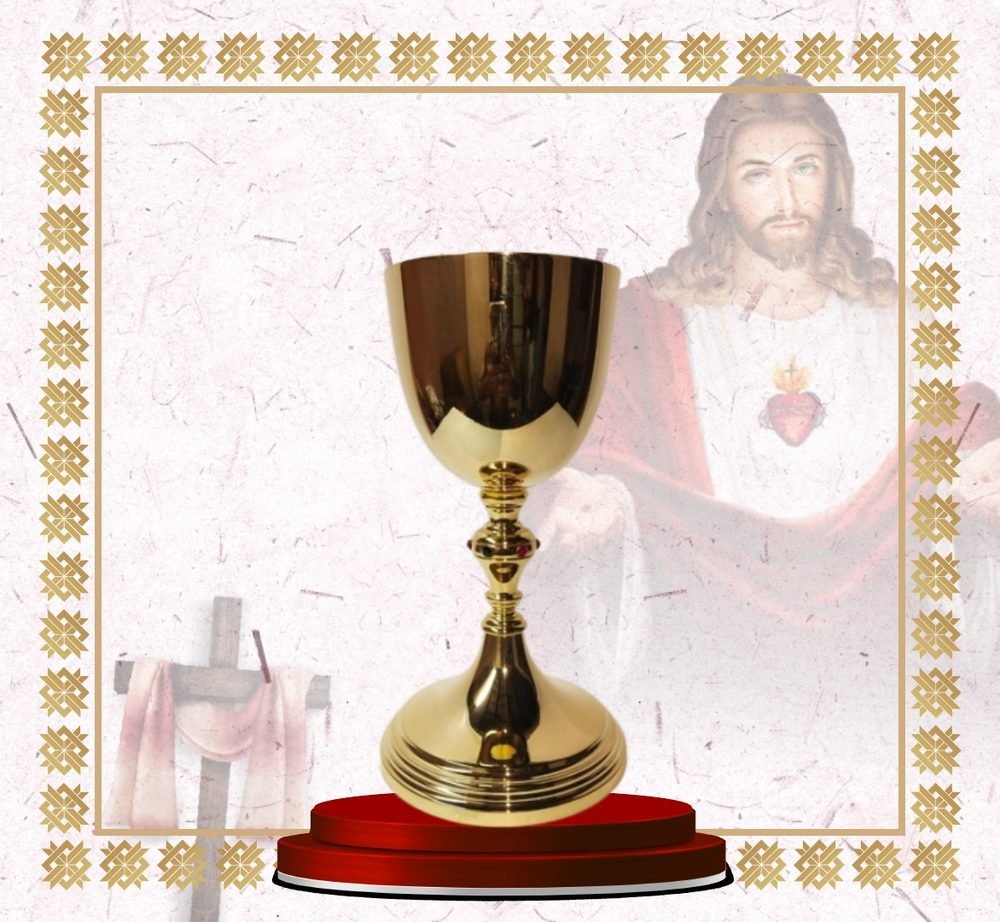Polished Gold Chalice with Baluster Stem