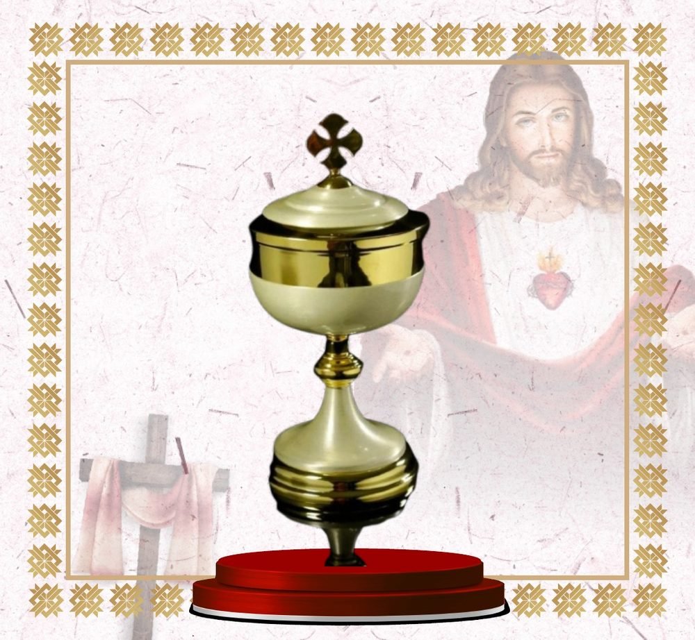 Gold and Dark Banded Ciborium