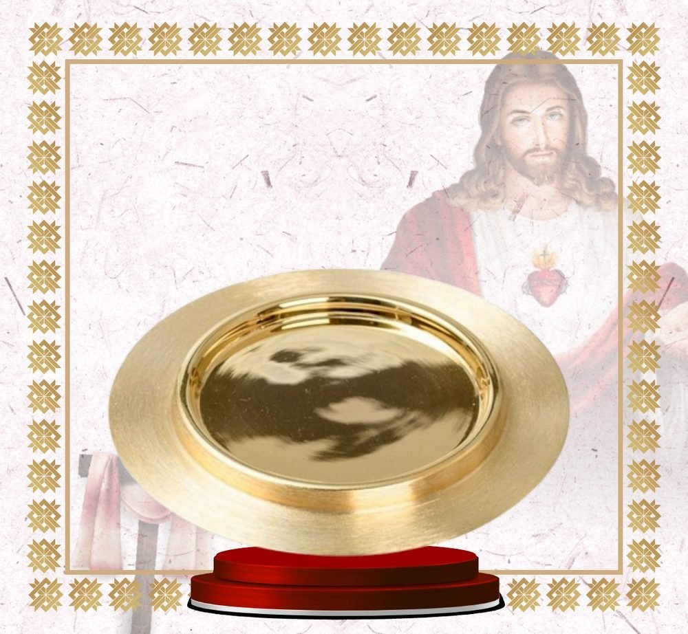Plain Gold Paten with Raised Rim