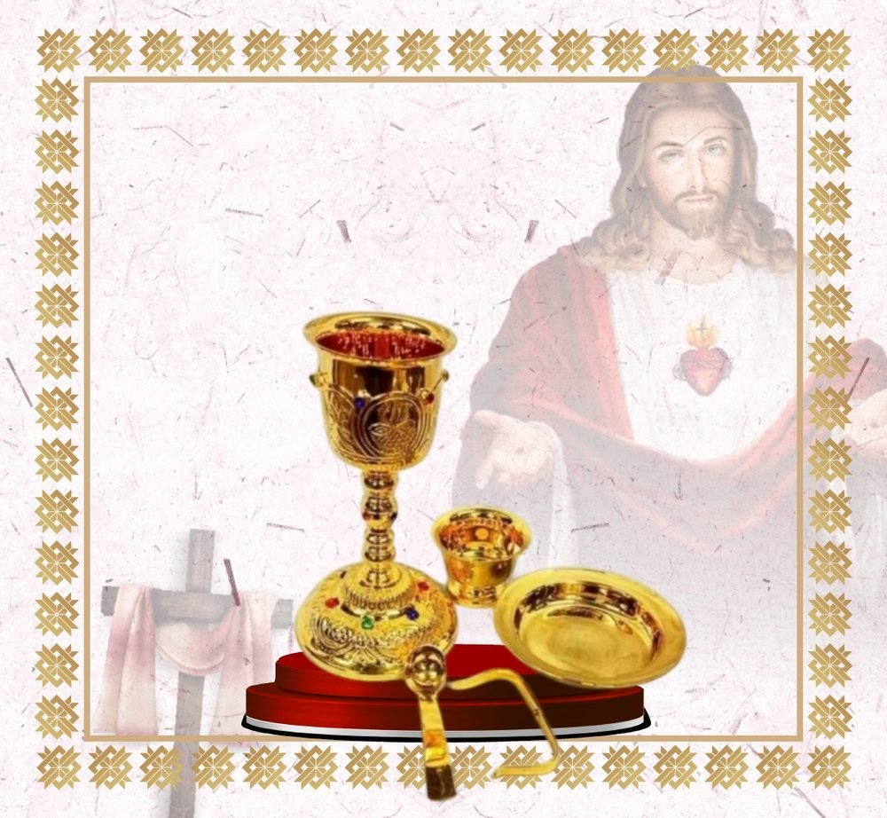 Jewelled Gold Communion Set