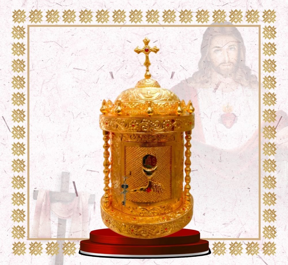 Ornate Gold Tabernacle with Crown Dome