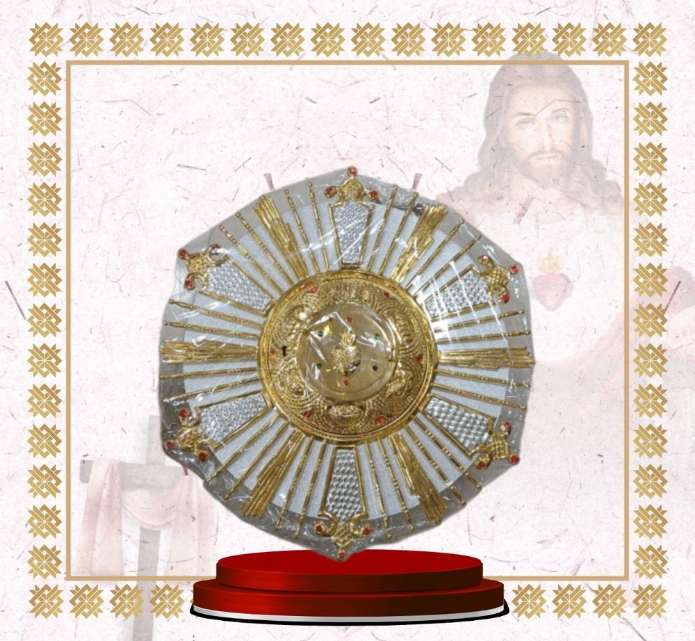 Gold and Silver Sunburst Backplate with Medallion