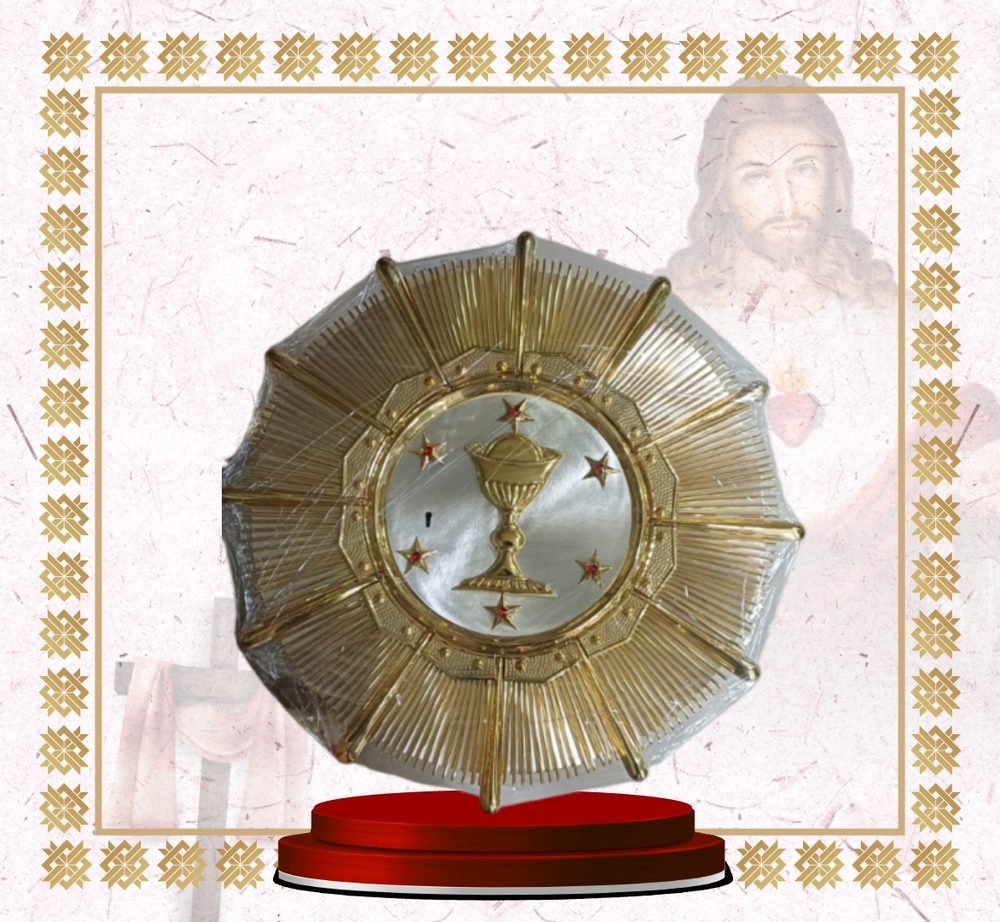 Silver and Gold Sunburst Backplate with Chalice
