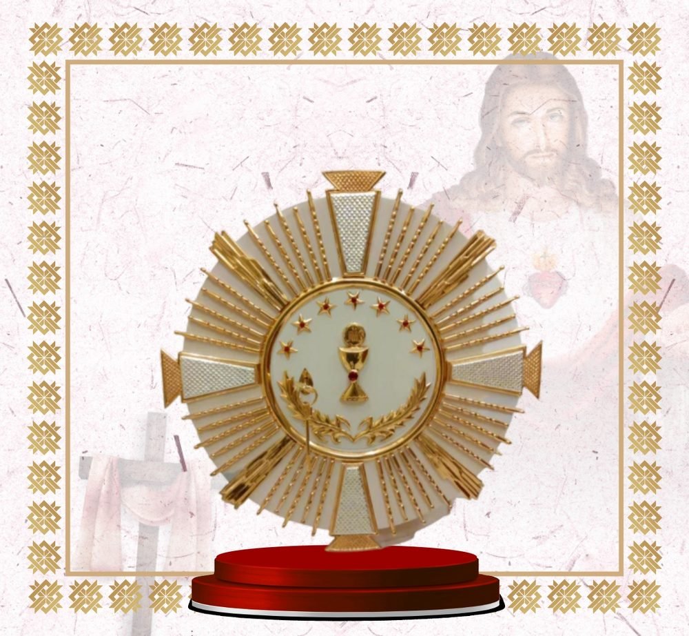 Gold Sunburst Backplate with Chalice and Stars