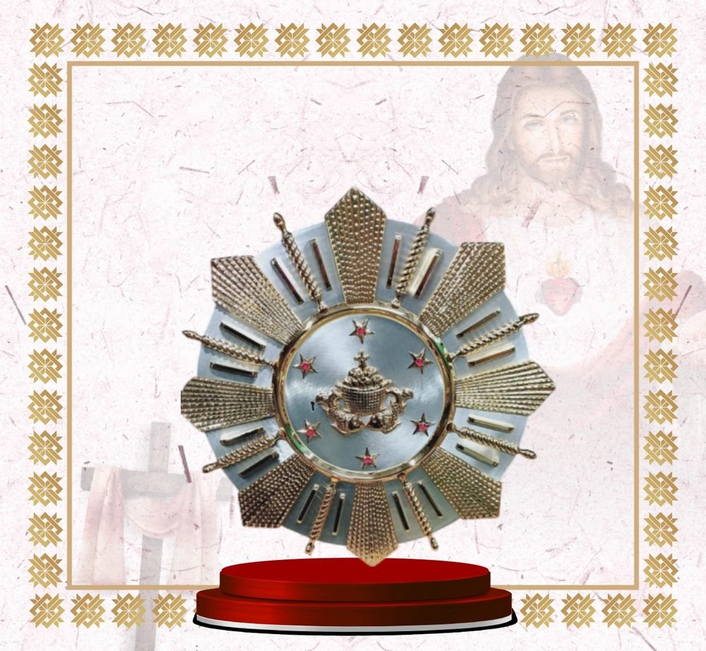 Gold and Silver Sunburst Backplate with Ciborium