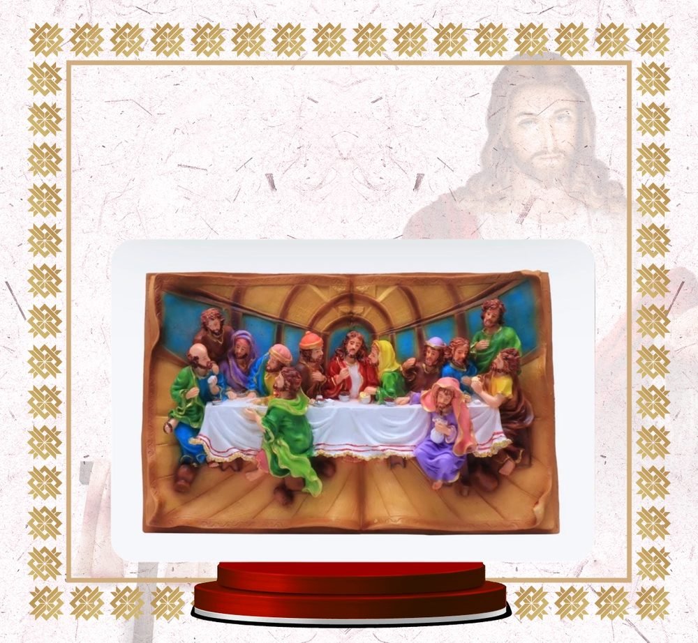 Last Supper Relief Plaque, 17 inch