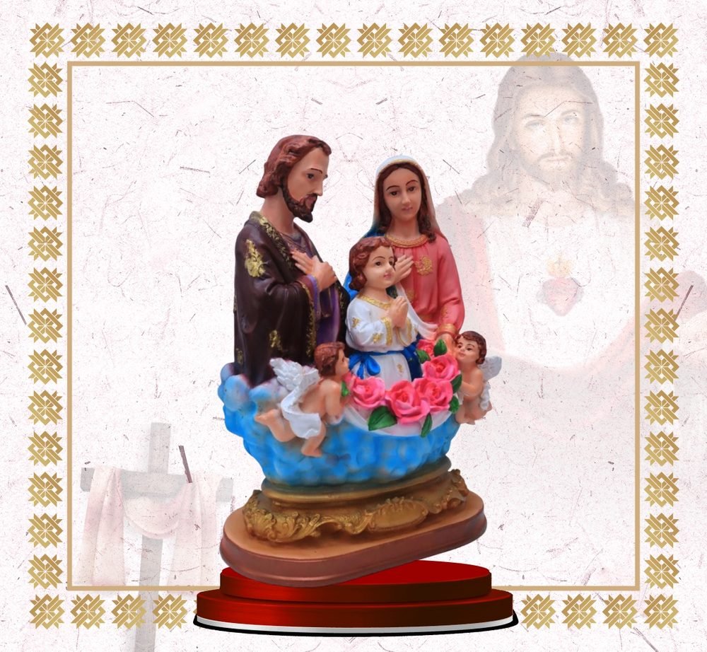 Holy Family Group with Cherubs, 12 inch