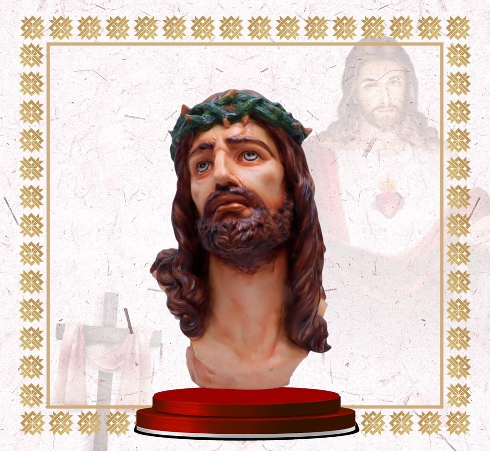 Ecce Homo Bust, Crowned with Thorns, Large